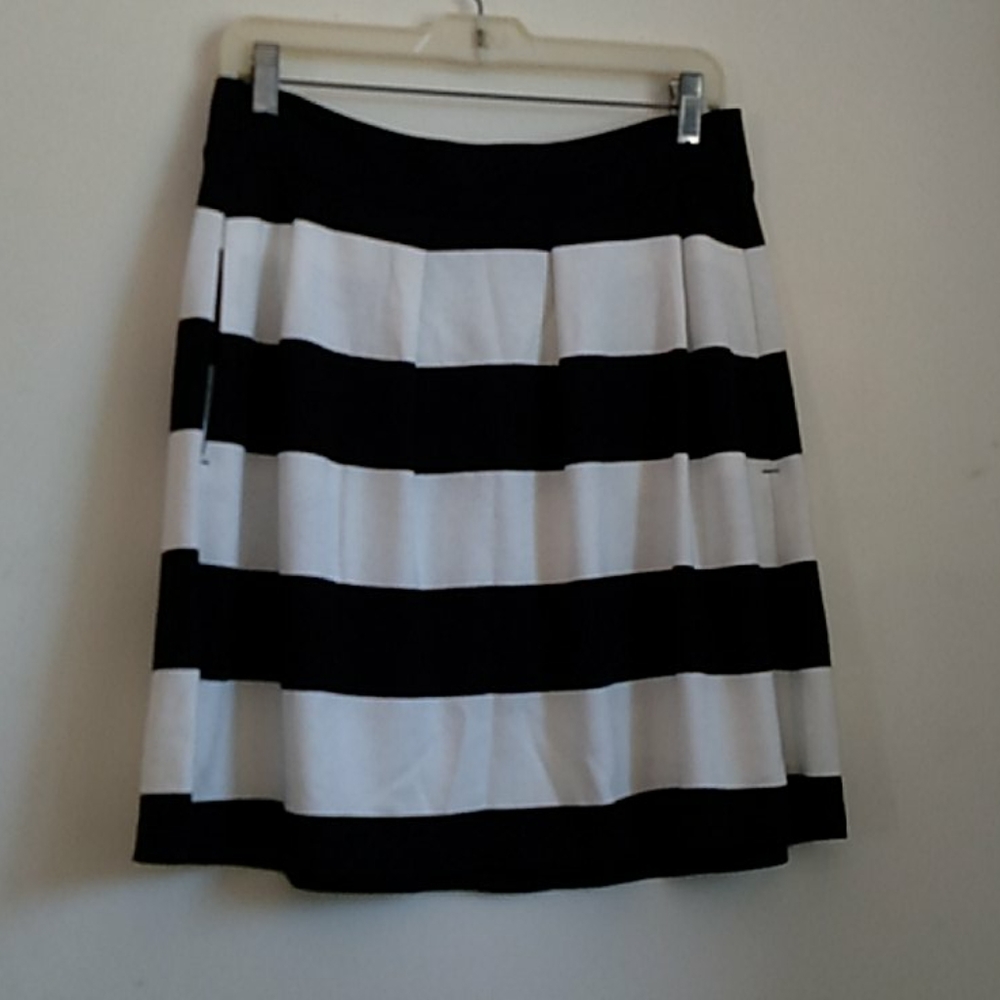 French Connection black and white striped skirt